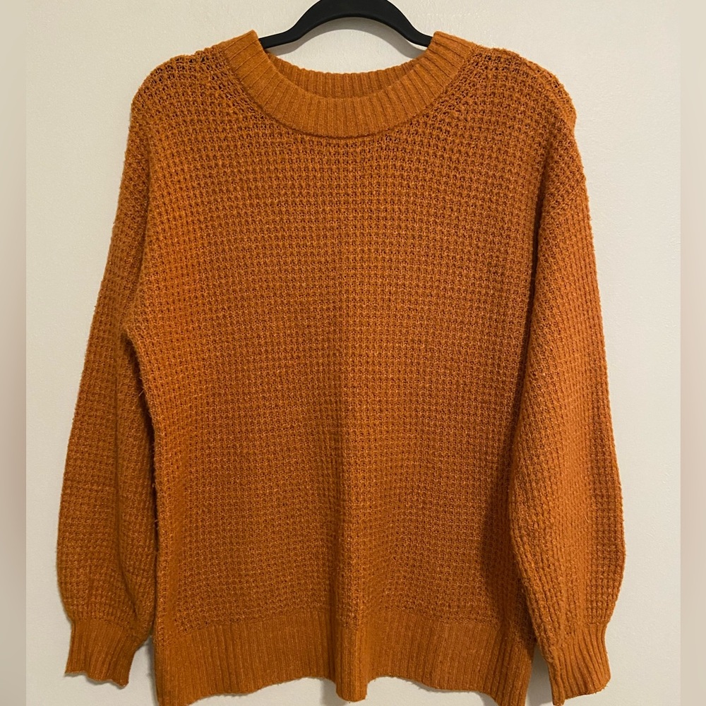 Oversized American Eagle Rust Colour Knit Sweater Size XS